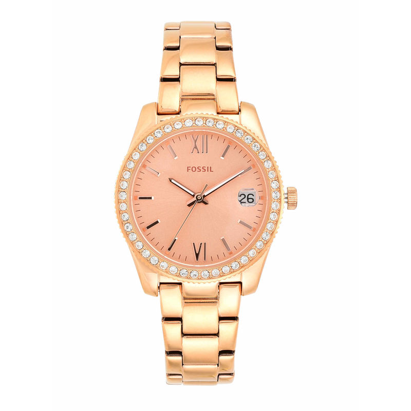 Fossil q rose 2025 gold