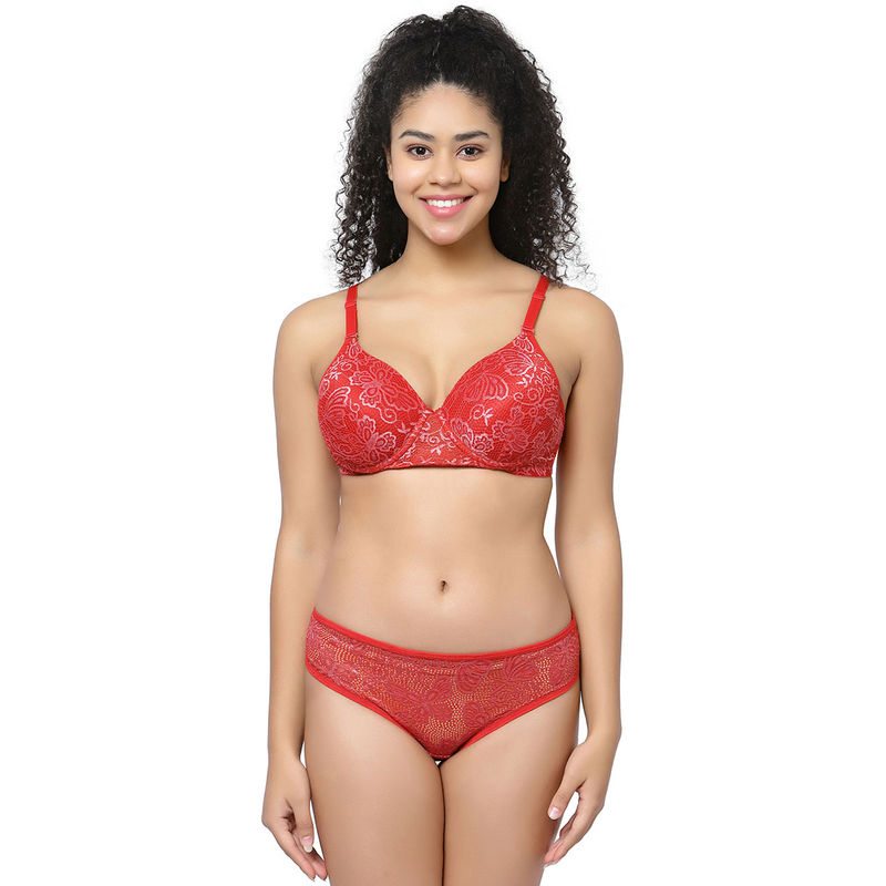 Cukoo Lacy Red Lingerie (Set of 2) (S)