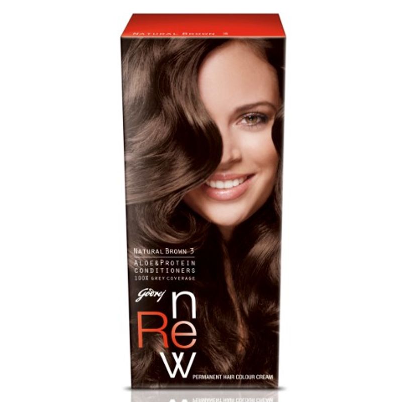 Godrej Renew Crème Hair Colour - Natural Brown (50 ml)