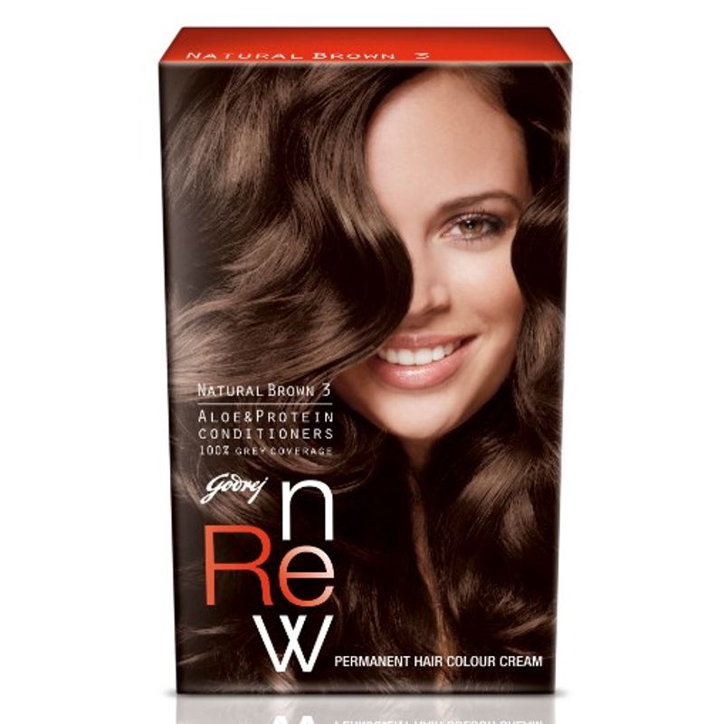 Godrej Renew Crème Hair Colour - Natural Brown (20 ml)