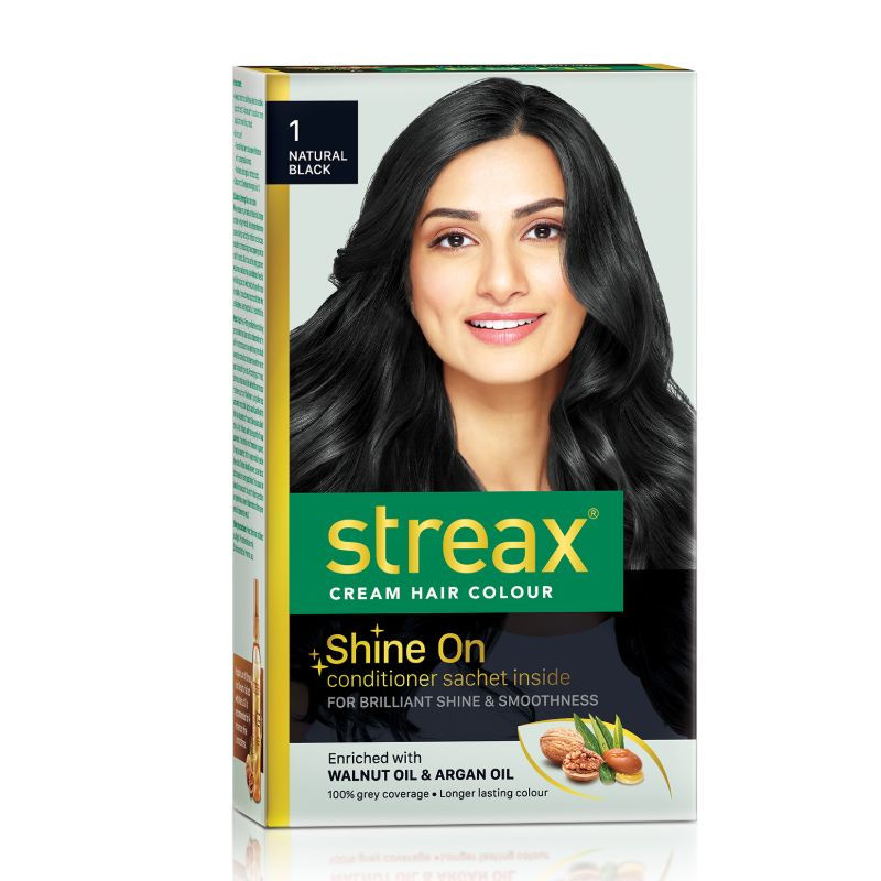 Streax Cream Hair Colour - Natural Black 1