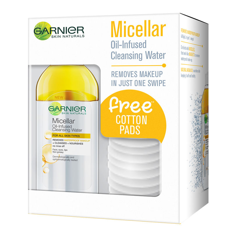 Garnier Skin Naturals Micellar Oil-Infused Cleansing Water + Free Cotton Pad