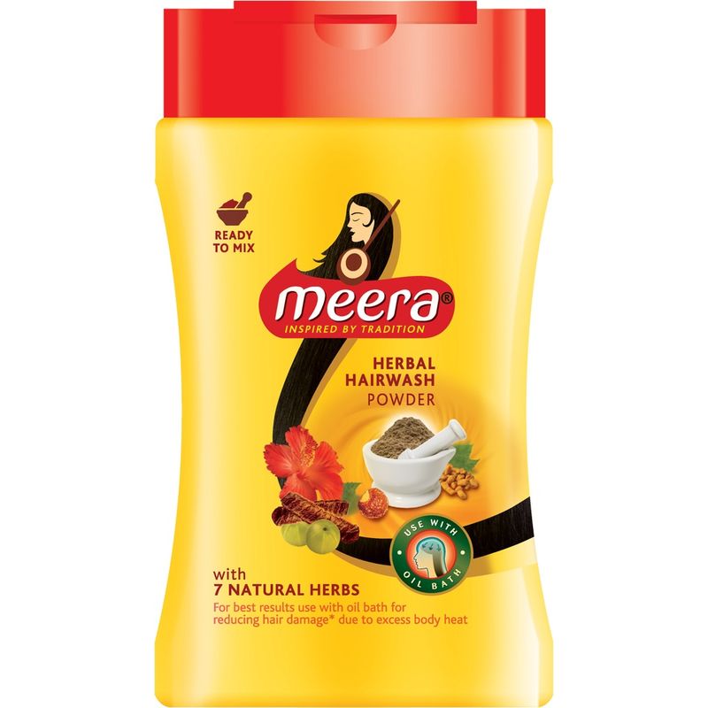 Meera Herbal Hairwash Powder With 7 Natural Herbs - 120g Pack of 3 :  Amazon.ae: Beauty