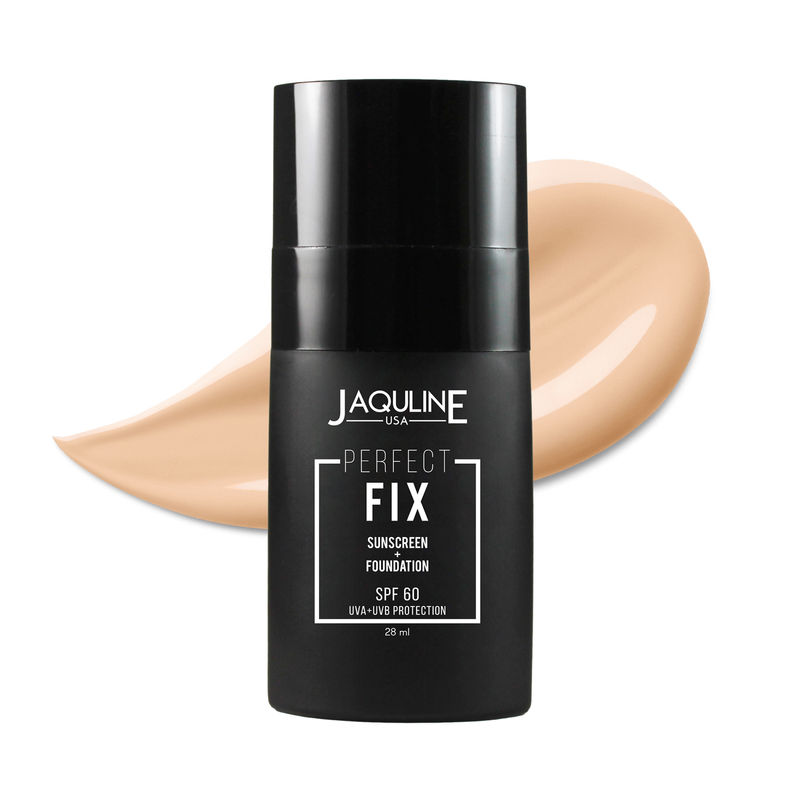 Jaquline USA Perfect Fix Sunscreen + Foundation SPF 60 - 1 Ivory