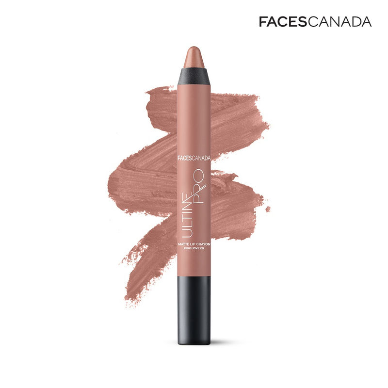 Faces Canada Ultime Pro Matte Lip Crayon With Free Sharpener - Pink Love 29