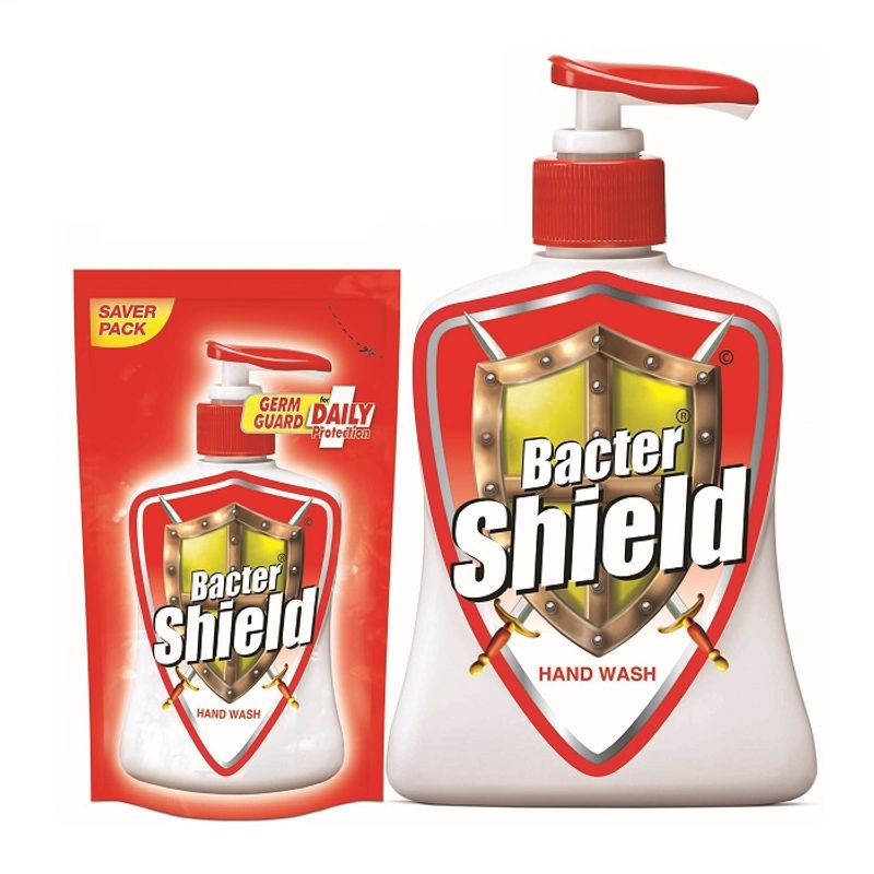 Bacter Shield Hand Wash Bottle 215ml + Refill 185ml
