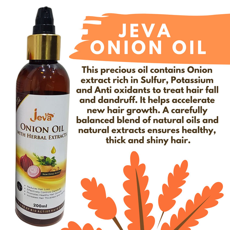 Jeva Onion Hair Oil For Hair Fall Dandruff Treatment At Nykaaman Com