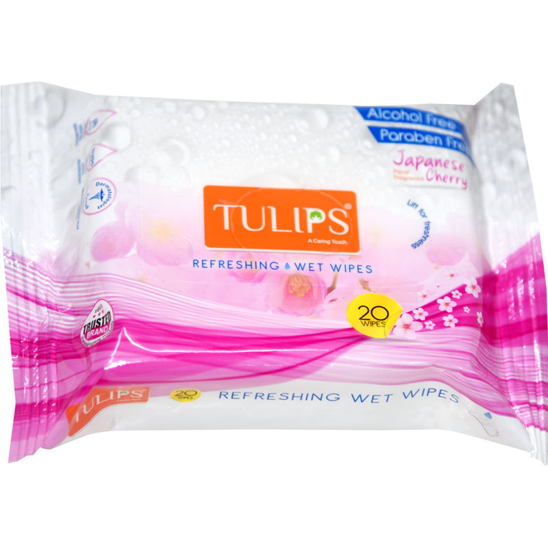 Tulips Refreshing Wet Wipes (Japanese Cherry)