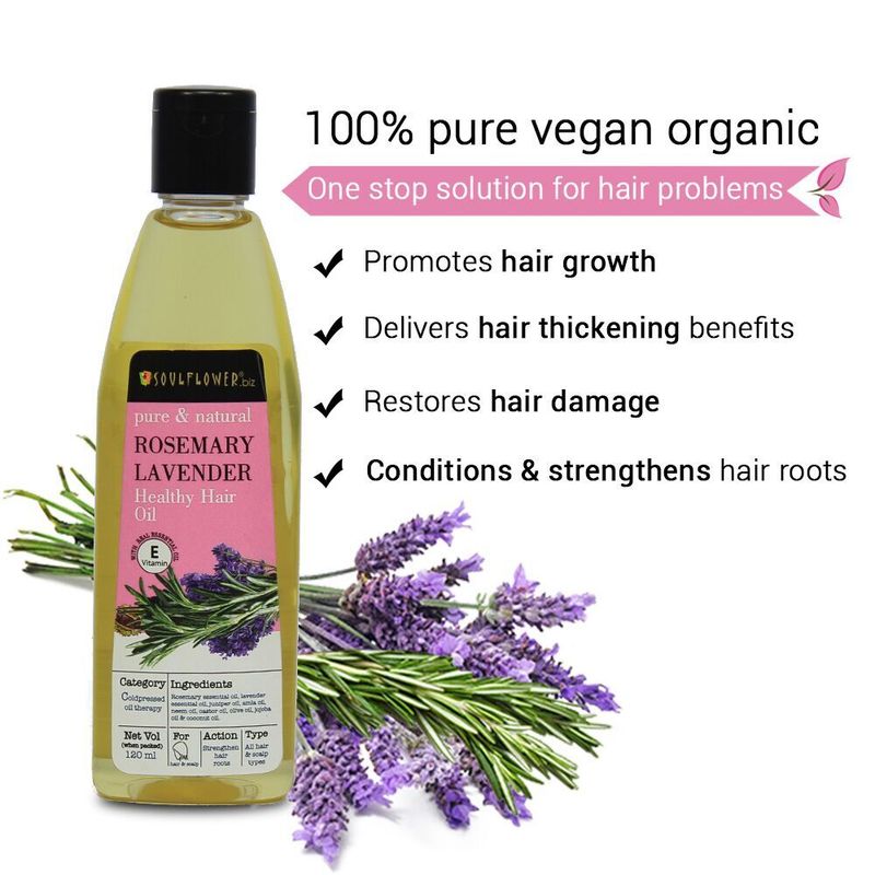 Buy Soulflower Rosemary Lavender Healthy Hair Oil At Nykaa Com