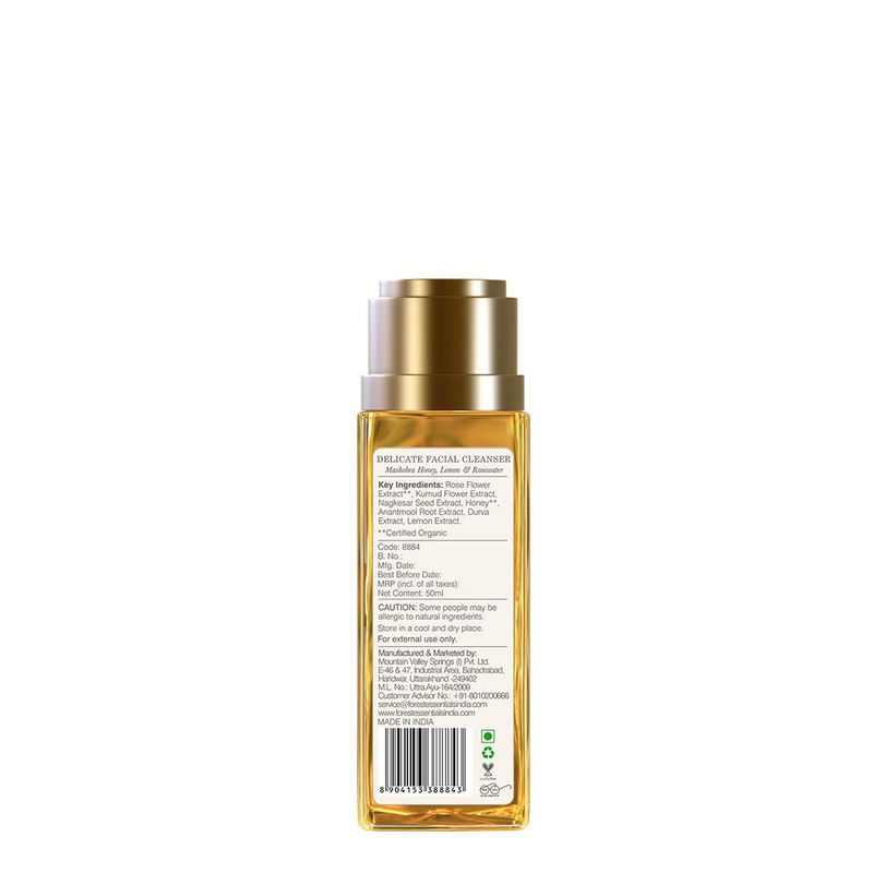 forest essentials delicate facial cleanser mashobra honey lemon & rosewater review