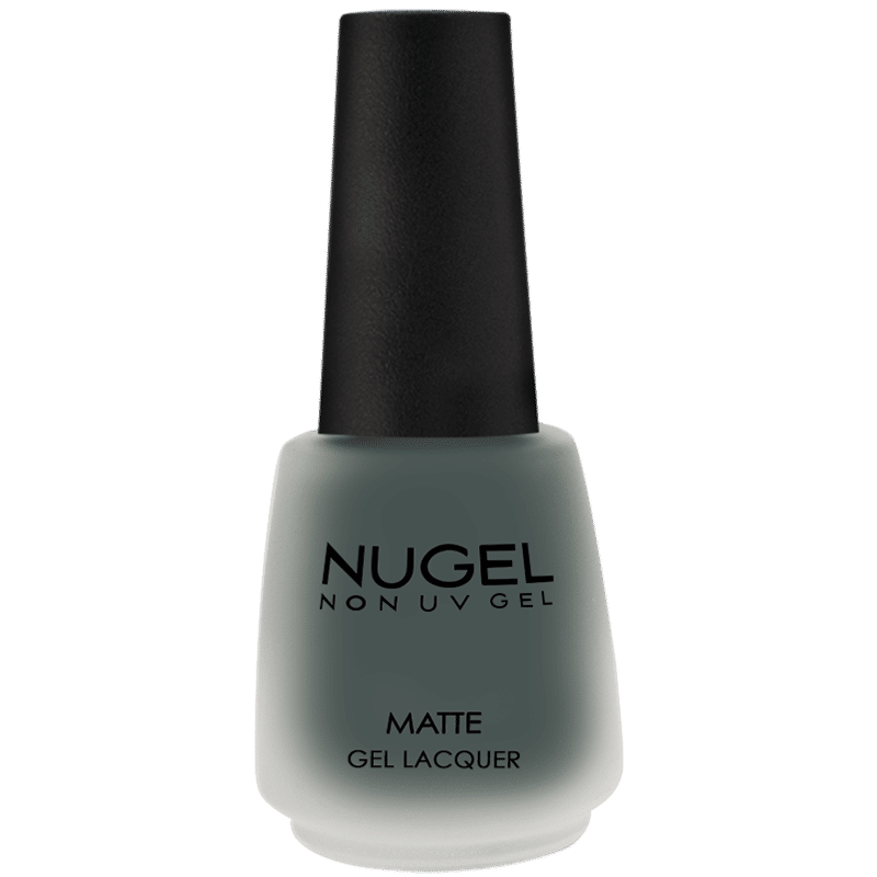 Nugel Non UV Gel Matte Nail Paint - Gray Green Matte