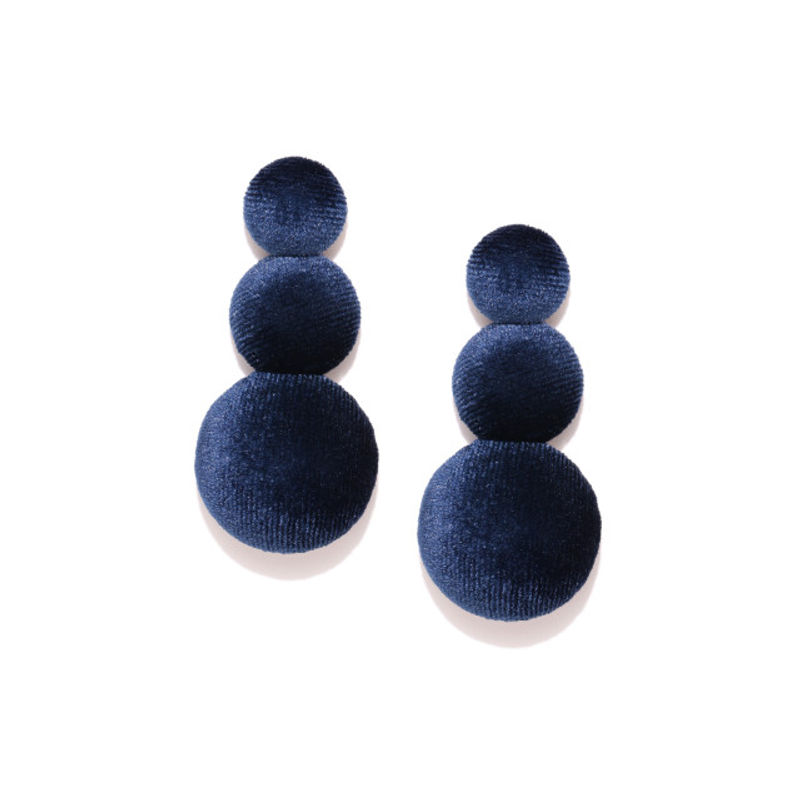 Toniq Eclipse Blue Pom Pom Earrings Buy Toniq Eclipse Blue Pom Pom