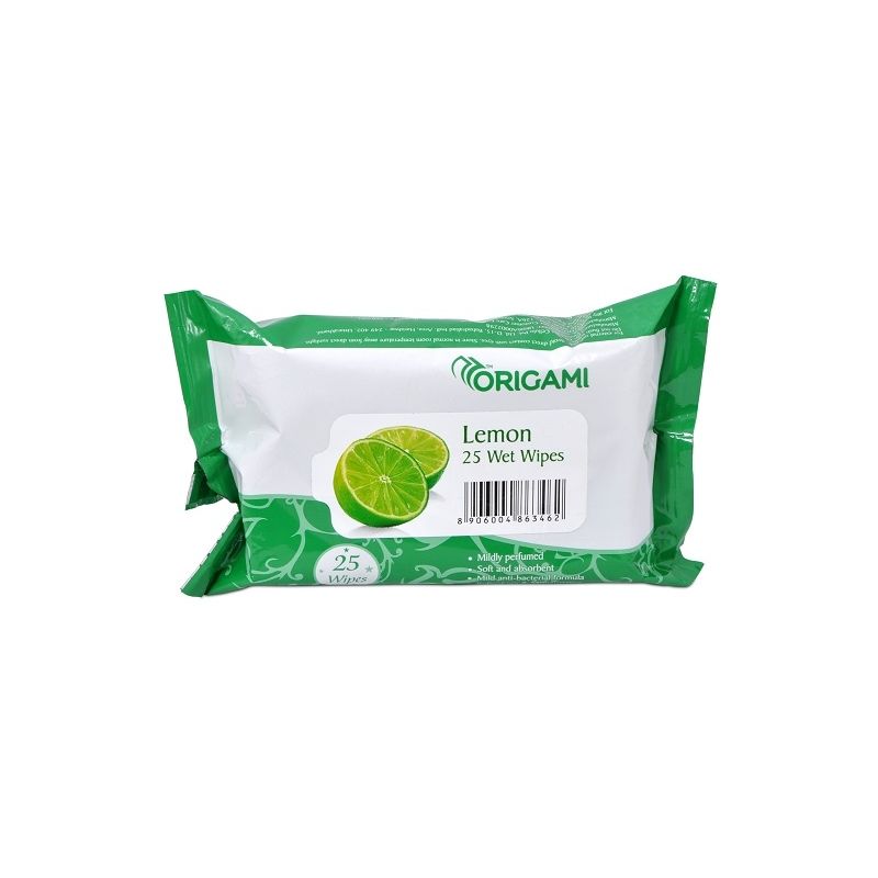 Buy Origami Wet Wipes With Pack Of 25 Wipes Lemon At Nykaacom