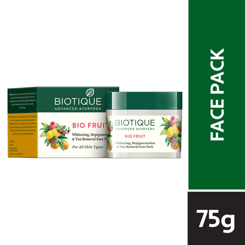 Biotique Bio Fruit Whitening Depigmentation Tan Removal Face Pack Buy Biotique Bio Fruit Whitening Depigmentation Tan Removal Face Pack Online At Best Price In India Nykaa Free shipping for many products! biotique bio fruit whitening depigmentation tan removal face pack