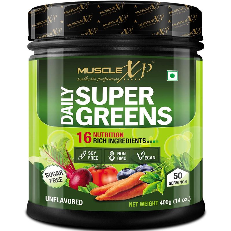 MuscleXP Daily Super Greens With 16 Nutrition Unflavored