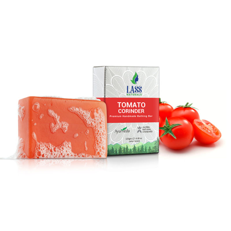 Lass Naturals Tomato & Coriander Soap Premium Handmade Bathing Bar