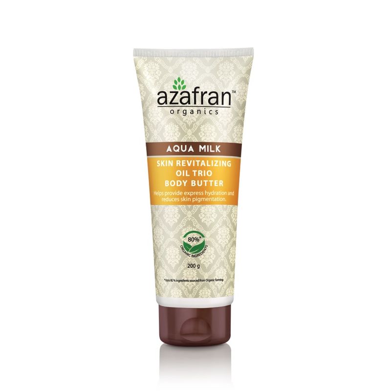 Azafran Organics Aqua Milk Skin Revitalizing Oil Trio Body Butter