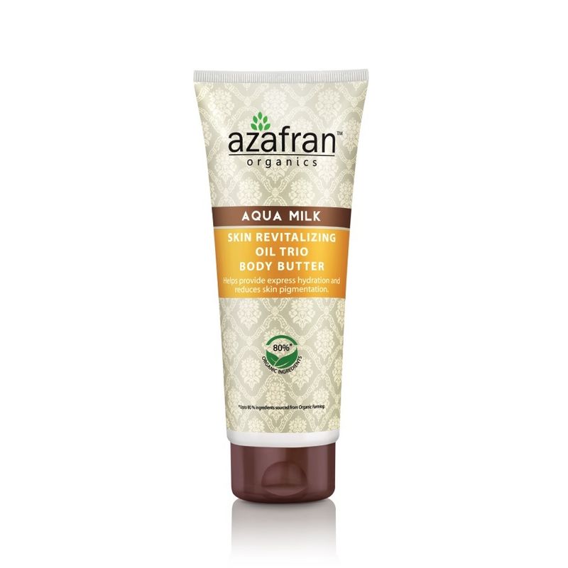 Azafran Organics Aqua Milk Skin Revitalizing Oil Trio Body Butter