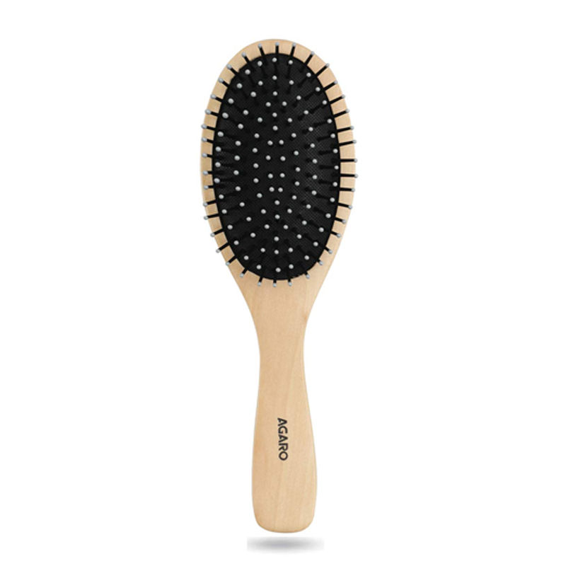 Agaro Wooden Broad Oval Hair Brush: Buy Agaro Wooden Broad Oval Hair Brush  Online at Best Price in India | Nykaa