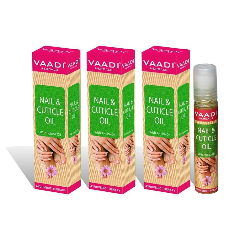 Buy Vaadi Herbal Value Pack of 3 Nail & Cuticle Oil With Jojoba Oil Online