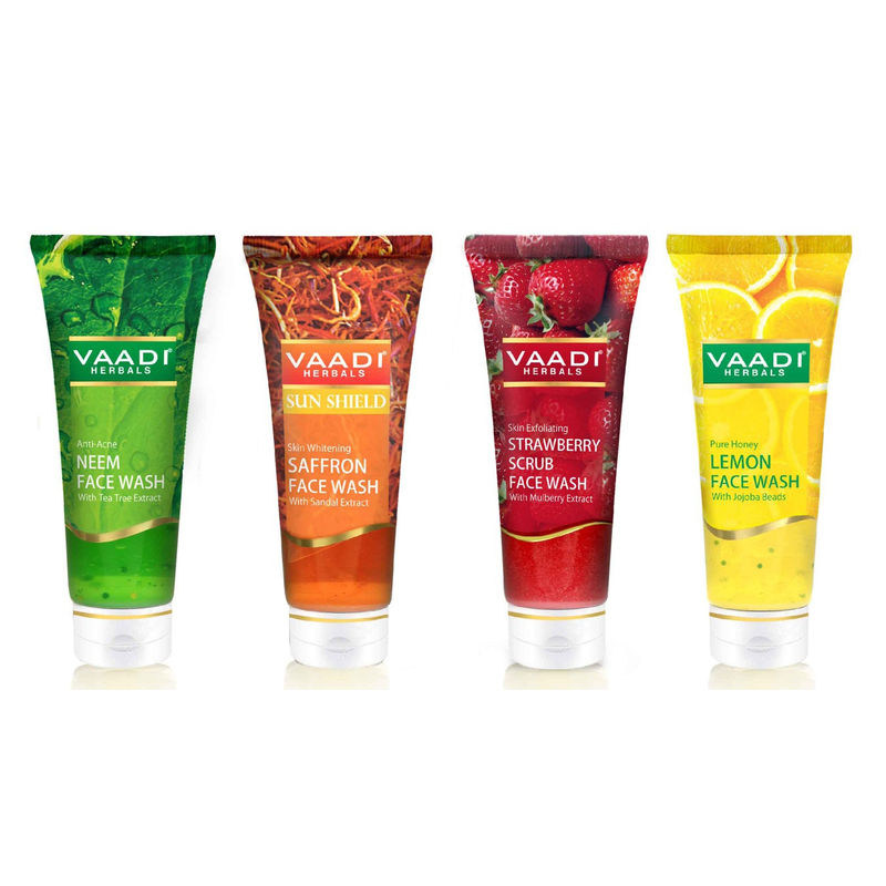 Vaadi Herbals Assorted Face Wash Pack Of 4