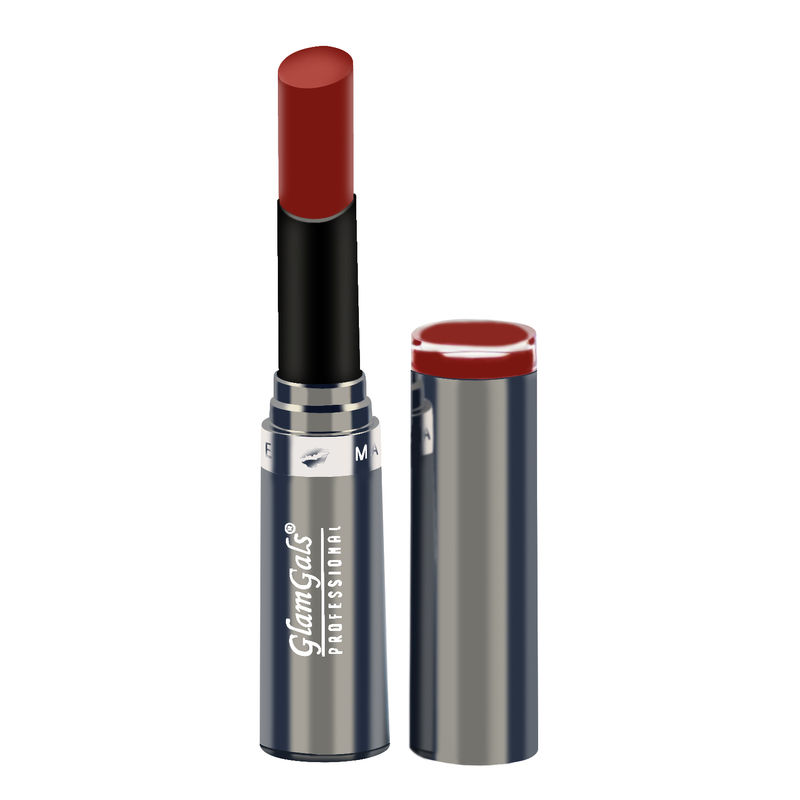 GlamGals Creme Matte Lipstick - Hot Red