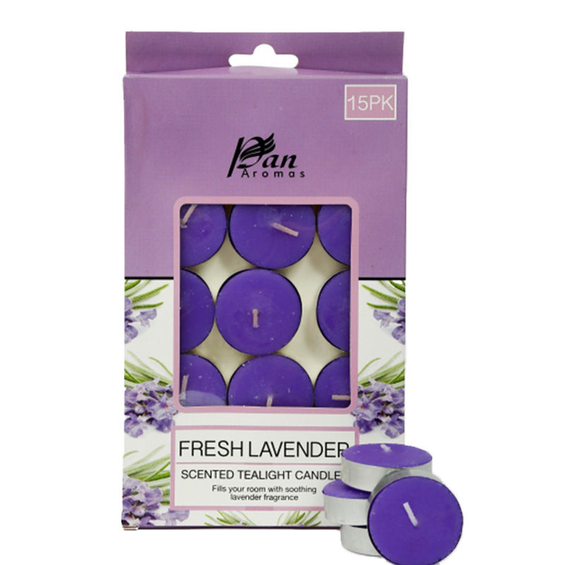 Pan Aromas Fresh Lavender Scented Tealight Candles
