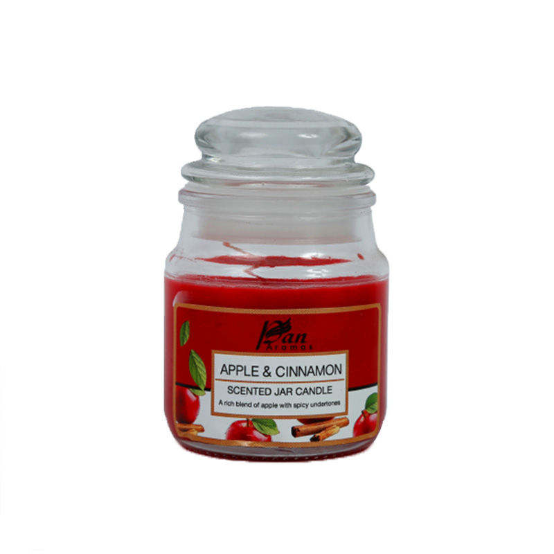 Pan Aromas Apple & Cinnamon Scented Jar Candle