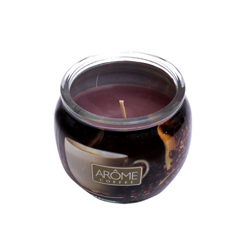 Pan Aromas Shrink Sleeve Glass Candle - Coffee