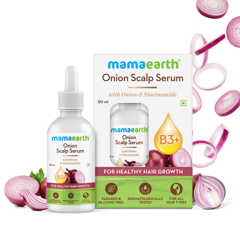 Mamaearth Scalp Hair Serum With Onion & Niacinamide For Healthy Hair Growth