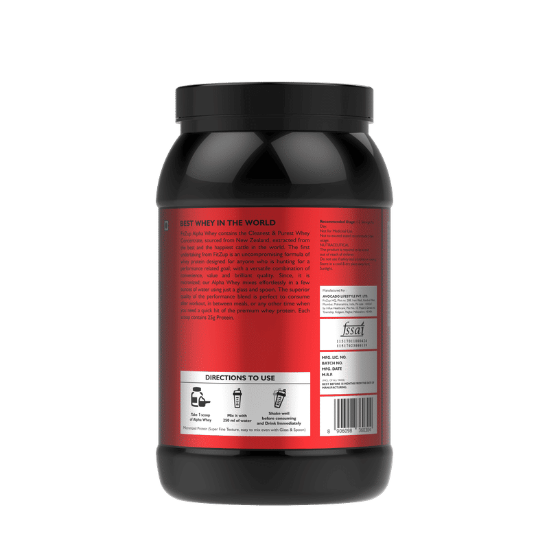 FitZup Alpha Whey Chocolate Powder Flavour 2.3 Lbs