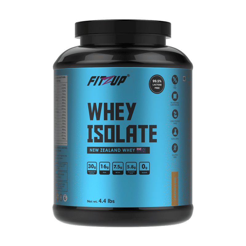 FitZup Whey Isolate Cappuccino Powder Flavour 4.4 Lbs