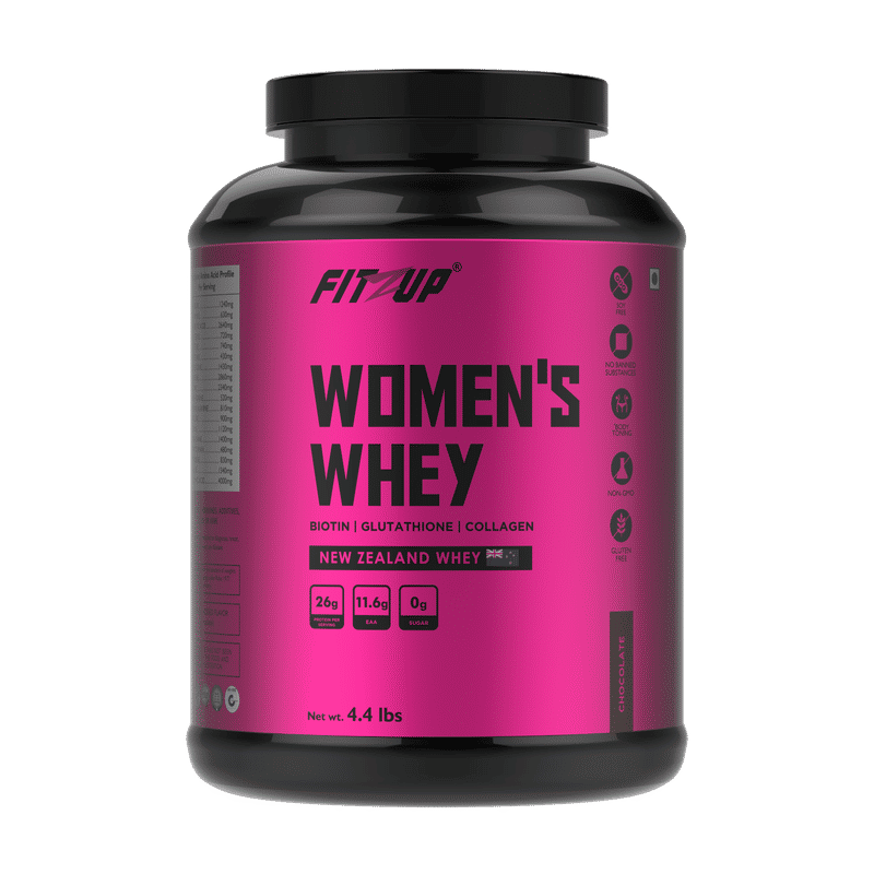FitZup Women's Whey Chocolate Powder Flavour 4.4 Lbs
