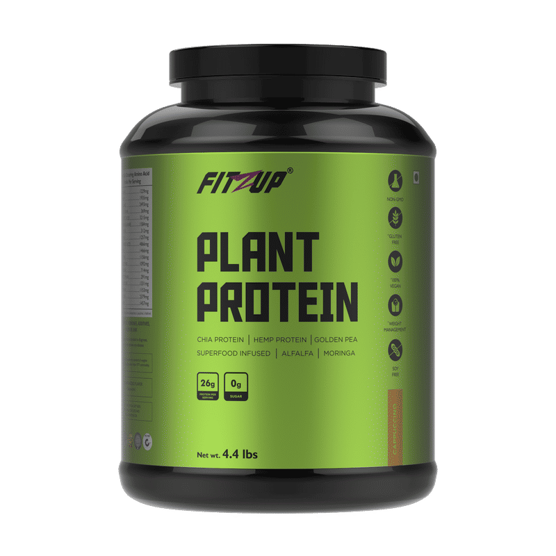 FitZup Plant Protein Cappuccino Powder Flavour 4.4 Lbs