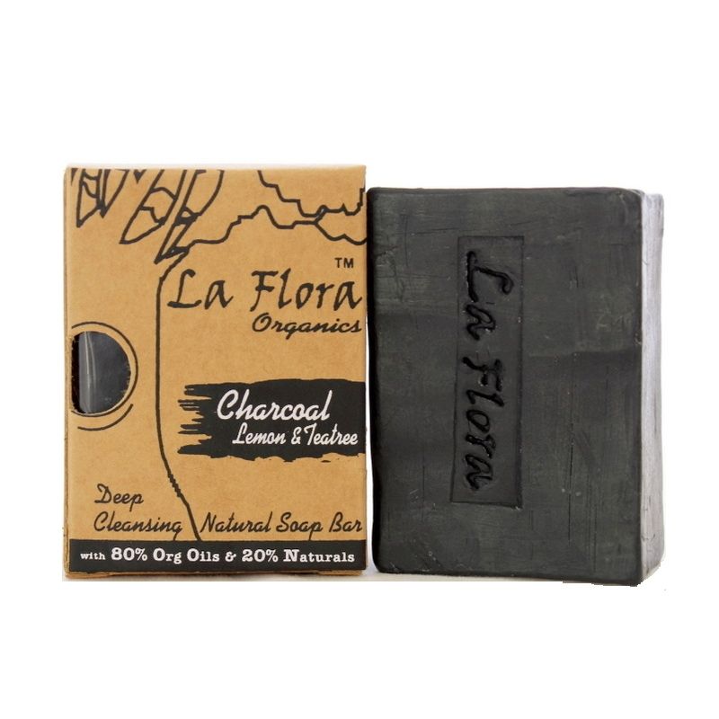 La Flora Organics Charcoal Lemon & Teatree Deep Cleansing Handmade Soap Bar