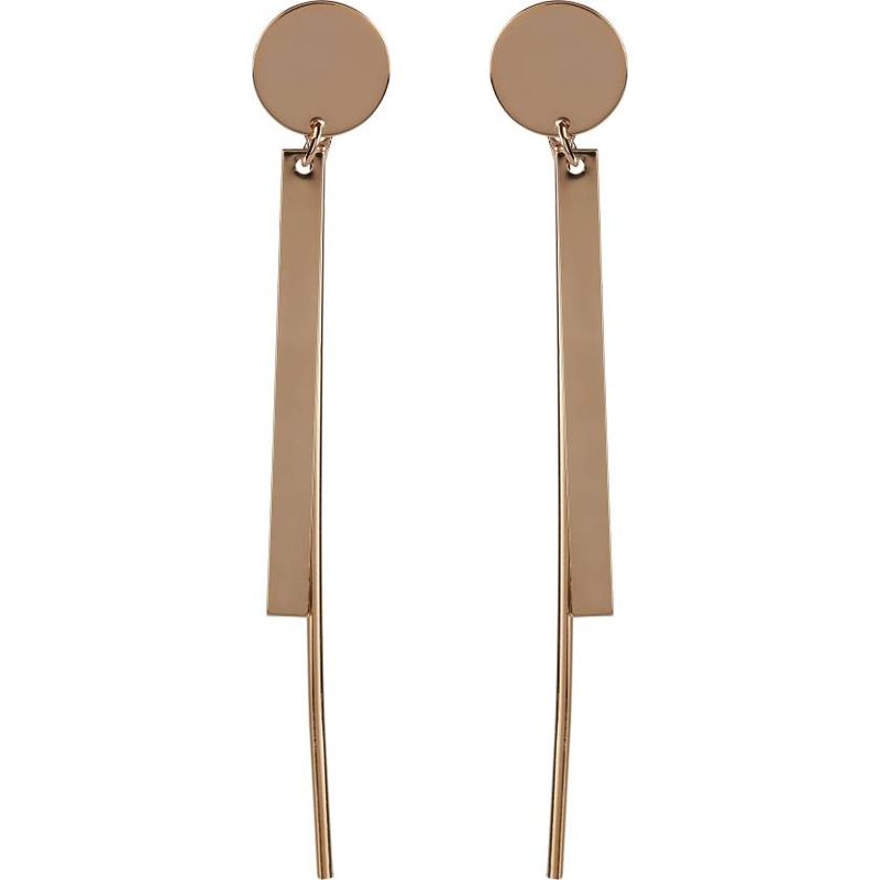 E2O Fashion GoldToned Drop Earrings With Cylindrical Drop Buy E2O