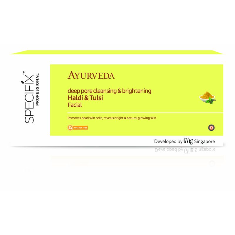 Specifix Professional Ayurveda Deep Pore Cleansing & Brightening Haldi & Tulsi Facial Kit