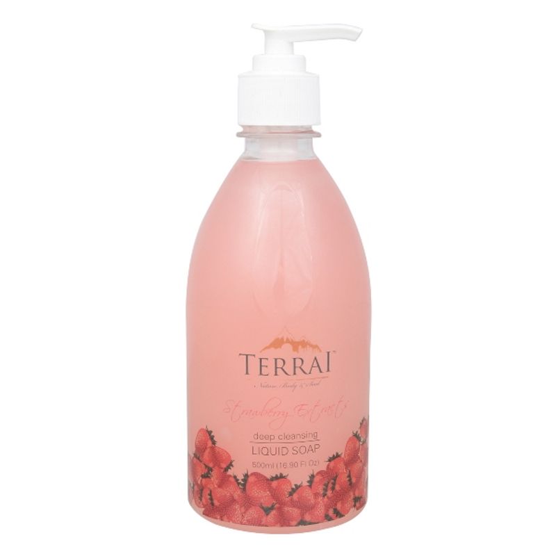 Terrai Strawberry Extract Deep Cleansing Liquid Soap