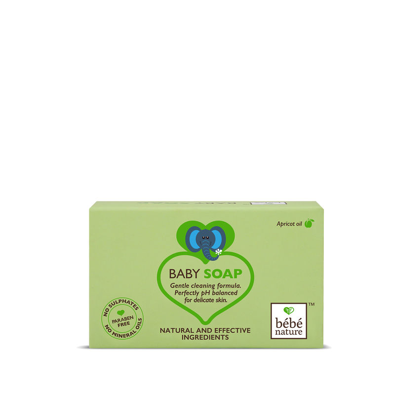 Bebe Nature Natural 100% Veg Baby Soap With Apricot Oil