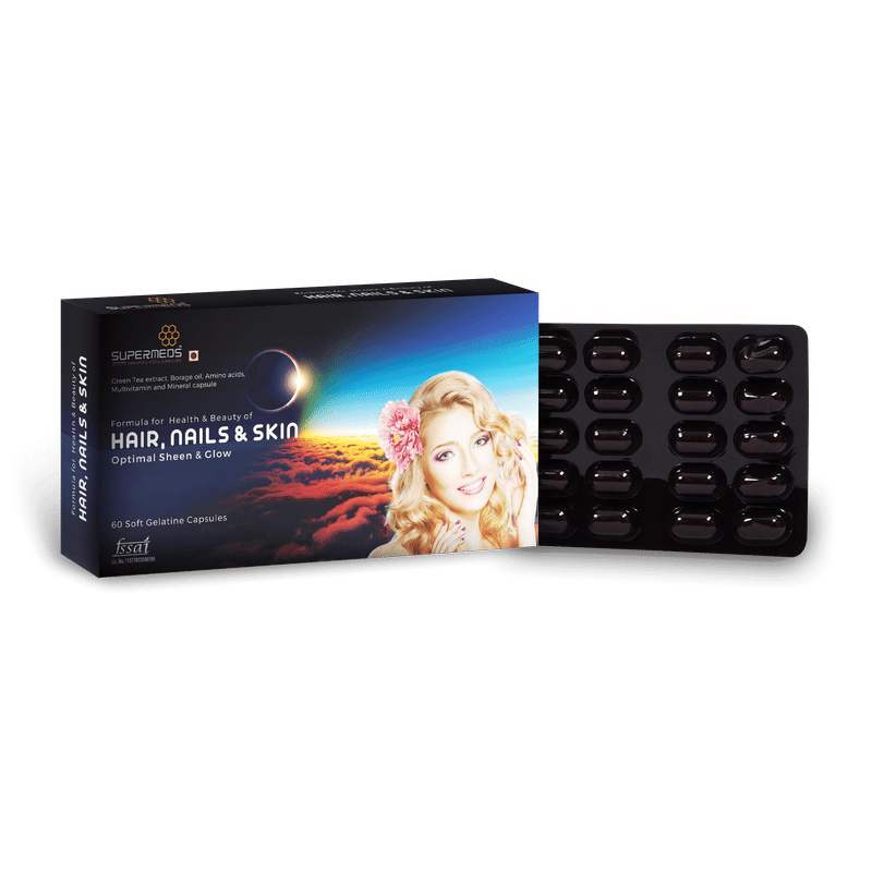 Supermeds Hair Nails & Skin 60 Capsules