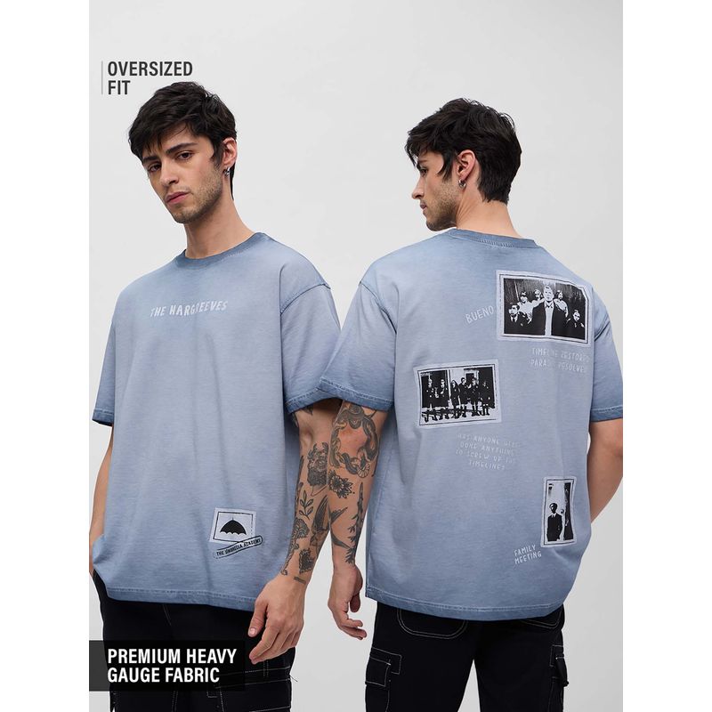 The Souled Store Official Umbrella Academy The Hargreeves Men Oversized T-Shirt (L)