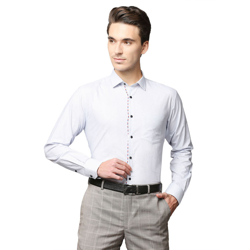 Park Avenue Men Light Blue Shirt (M) (M)