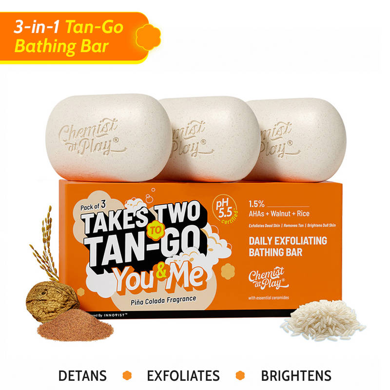 Chemist At Play’s Daily Exfoliating Bathing Bar Detans & Brightens Dull Skin - Pack of 3