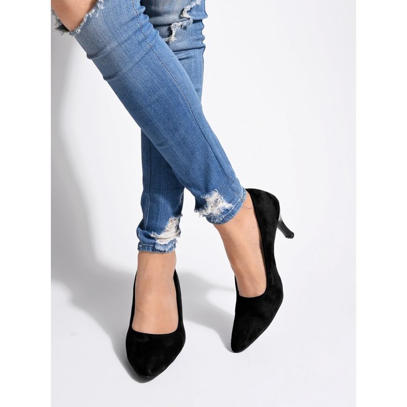 Shoetopia Stylish Black Pumps for Women & Girls (EURO 41)