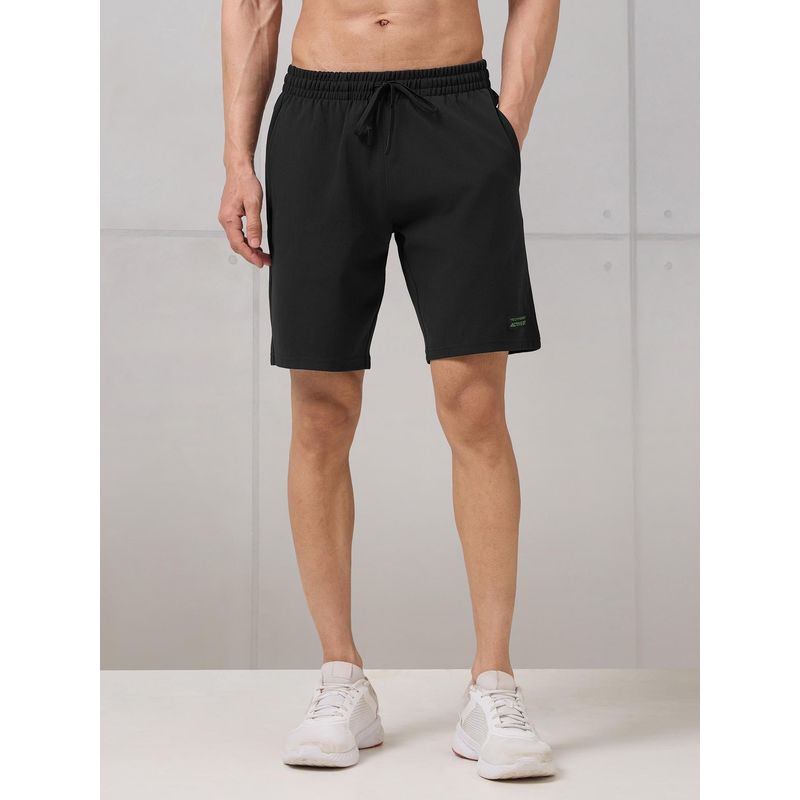 Technosport Men Black Solid Shorts (M)