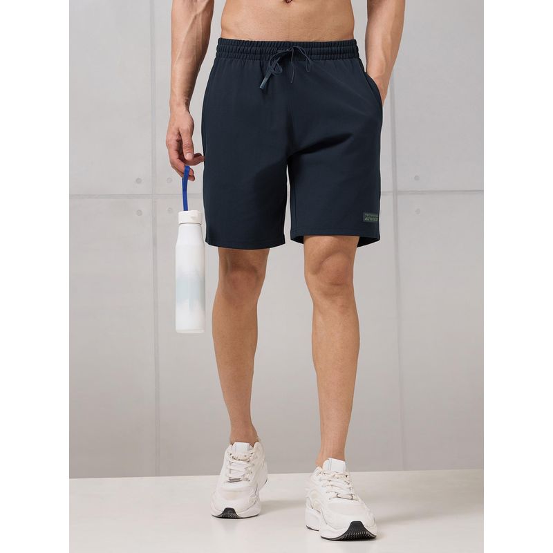 Technosport Men Navy Blue Solid Shorts (XL)