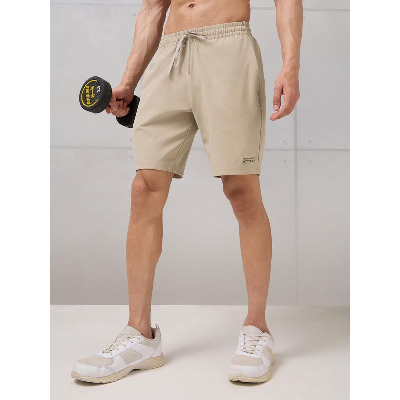 Technosport Men Beige Solid Shorts (2XL)