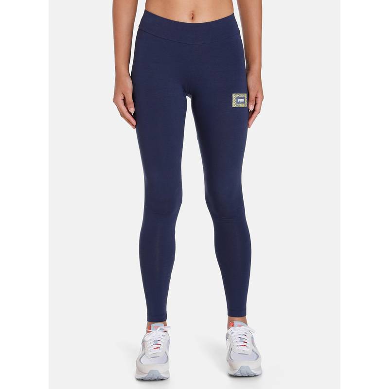 Puma Cat Logo Womens Blue Tights (S)