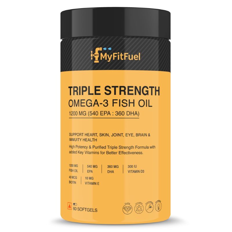 MyFitFuel Triple Strength Omega 3 & Fish Oil Capsules