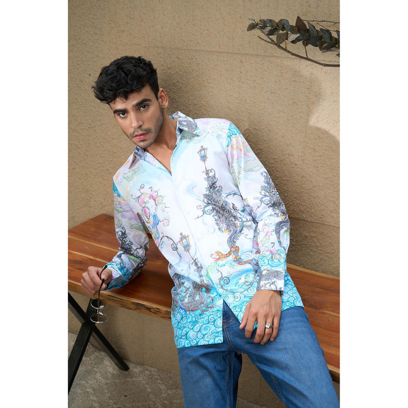 Loudless Dromen Printed Shirt for Men (XS)